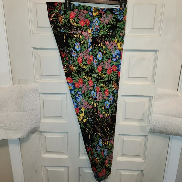 SWING CONTROL floral w/ some stretch pants, size 14 With 4 pockets Spring Summer - Picture 6 of 10